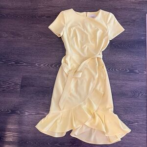 Calvin Klein Elegant Yellow Dress